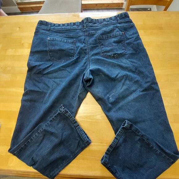 Pennington D/C Dark Wash Denim Jeans Plus Size Pull on with back pockets size 26 - Picture 3 of 12